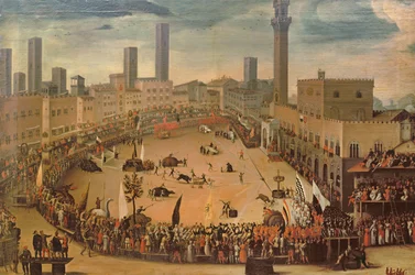 Fest auf der Piazza del Campo, Siena